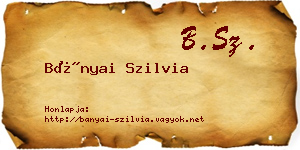 Bányai Szilvia névjegykártya